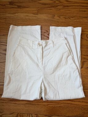 Women's Ankle-Length Cropped Pants in White Size 6